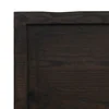 Zidna polica tamnosmeđa 40x30x(2-6) cm od obrađene hrastovine