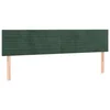 Vidaxl Posteljno vzglavje temno zelena 200x5x78/88 cm žametna