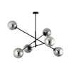Luster na šipci LINEAR 6xE14/10W/230V crna/siva