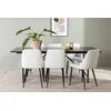 Venture Design Jedilna miza in stol Astrid Night 200x90x75 cm črno bela