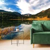 Fototapeta jezero pod hribi - 539x363