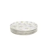 SIGMA Novogodišnji porcelan set za kolače 19cm 6/1, Beli