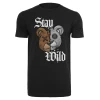 Mister Tee Majica Stay Wild  rjava / siva / črna / bela