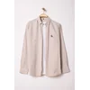 Trendyol Beige Regular Fit Embroidery Detailed Smart Shirt