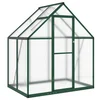 Staklenik s okvirom zeleni 169 x 114 x 195 cm aluminijski