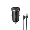 XO avtopolnilec PD 30W QC 1x USB 1x USB-C + USB na USB-C tipC kabel