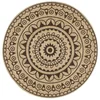Vidaxl vidaXL Ročno izdelana juta preproga, temno rjav potisk, 90 cm