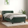 vidaXL vidaXL Box spring postelja z vzmetnico temno zelena 100x200 cm žamet, (20898873)