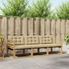 Set vanjskih sofa s jastukom 3 pcs Bijela i bež