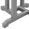Vidaxl Barska miza Svetlo siva 55 x 55 x 107 cm Polietilen