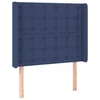 Vidaxl Vzglavje z ušesi modro 103x16x118/128 cm blago