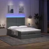 Otomanski krevet s madracima&LED ružičasti 140x190cm baršunasti