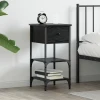 Noćni ormar Crni hrast 33.5 x 36 x 70 cm Konstrukcijsko drvo