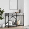 Konzolni stol siva boja hrasta 100x39x78,5 cm konstruirano drvo