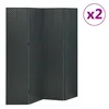 Sobne pregrade s 4 panela 2 kom antracit 160 x 180 cm čelične