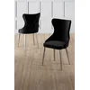 HANAH HOME Set stolica (6 komada) Alpa Black Chrome