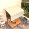 vidaXL Ročno zložljiva tenda s senčilom 3,5x2,5 m krem