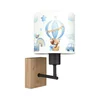 Brilagi - Zidna lampa BOBO WOOD 1xE27/25W/230V hrast/crna/bela/plava/medvedići
