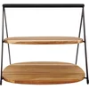 Cosy & Trendy Dvonadstropni etažer iz akacije, 40 mm, dolžina: 300 mm, širina: 280 mm