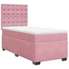 Vidaxl Box spring postelja z vzmetnico roza 90x200 cm žamet