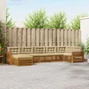 Set vanjskih sofa s jastukom 7 pcs Prirodna i bež