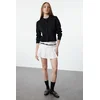 Trendyol Black Crew Neck Knitwear Cardigan