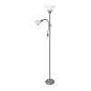 Podna lampa WENDY 1xE27/100W/230V + 1xE14/40W mat hrom