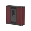 MARELI Kamin na pelet AURORA SLIM 10 air (10kW) bordo