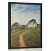 Plakat hiša na pečini - 40x60 silver