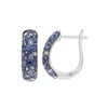 DIAMANT LETERNEL Uhani Ohrringe aus 375 Weißgold mit Diamant mit Saphir srebrna