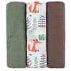 PETITE & MARS Komplet plenic bambusova muslinova 3ks Moussy Forest Fox 68 x 68 cm