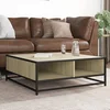 Stol za kavu Sonoma hrast 80x80x30 cm Konstruirano drvo i metal
