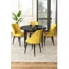 Hanah Home Set Trpezarijski sto i 4 stolice, Žuto-crni