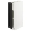 METOD Podni element s policama, bela/Lerhyttan crno bajcovano, 20x60 cm