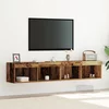 Set TV komoda s LED svjetlima 2 pcs Staro drvo 80 x 30 x 30 cm