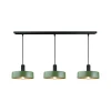 Luster na sajli HAKI 3xE27/60W/230V zelena/crna