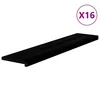 Gazišta stepenice 16 kom tamnosmeđi 120x25x2 cm masivna hrast