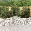 Lučne gabionske košare 4 kom 200x50x60/80 cm pocinčano željezo