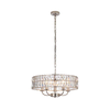 Endon 104467 - Luster na lancu CLIFTON 5xE14/6W/230V, sjajni hrom/prozirno staklo