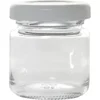Kozarec za vlaganje Gastro 53 ml, bel navojni pokrov, 12 kos