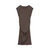 Vero Moda Cocktail obleka Sarah 10346941 Temno rjava Slim Fit