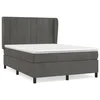 Vidaxl Box spring posteljni z vzmetnico temno siv 140x190 cm žamet