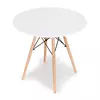 BOLZZ Trpezarijski sto Torino, Okrugli, 80cm, Beli