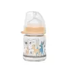 Nip staklena flašica šir.otv. 0m+ 120ml crvena