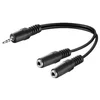 MicroConnect 3.5mm Minijack Y kabel, 0.2m