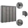 vidaXL Garderobna omara s 4 predelki siva 175x45x170 cm