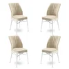 Hanah Home Set 4 trpezarijske stolice Flex Krem-Beli