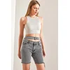 Bianco Lucci Womens Patterned Denim Shorts