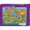 Heye - Puzzle Doodle Village - 1 000 kosov