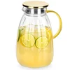 shumee Steklen vrč za pijačo, vodo, sok, limonado, s pokrovom, 2,2 l